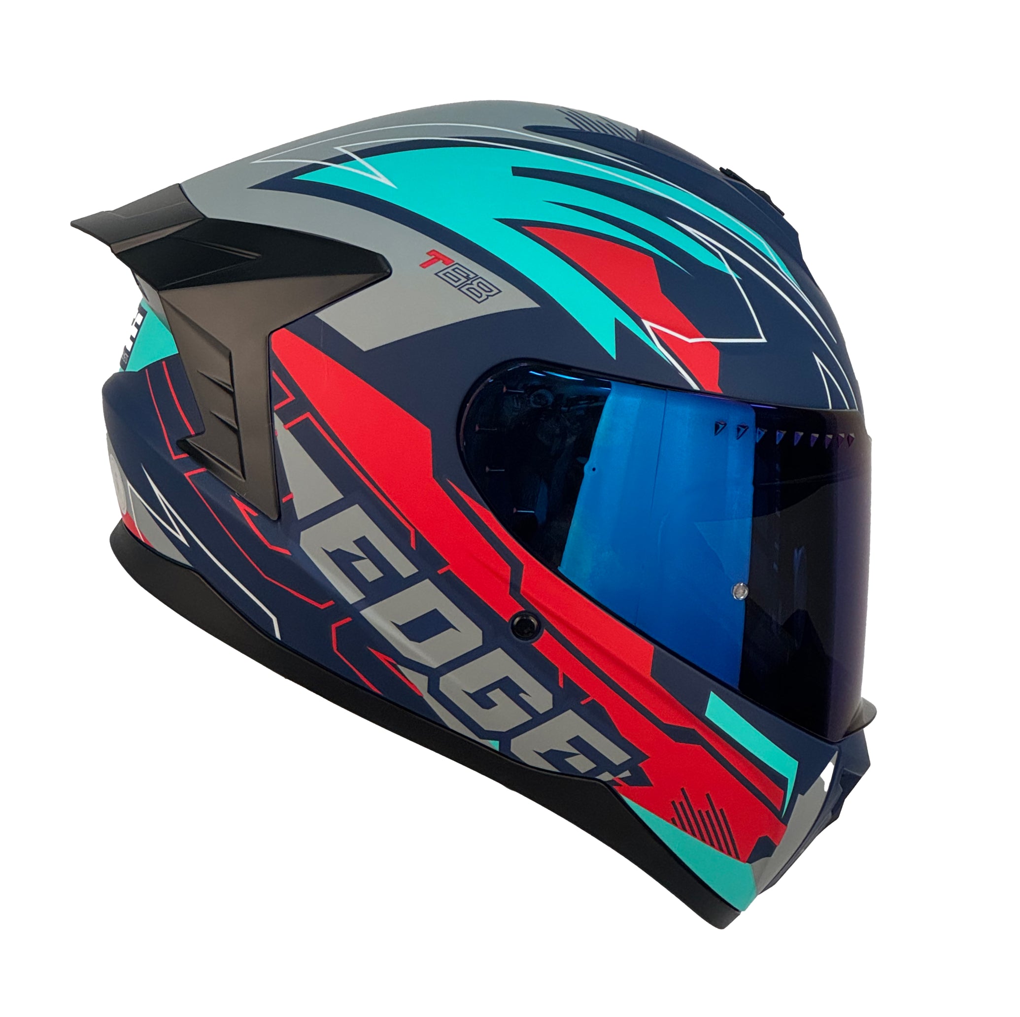 EDGE Extreme Matte Turquoise — Race-Inspired Full-Face