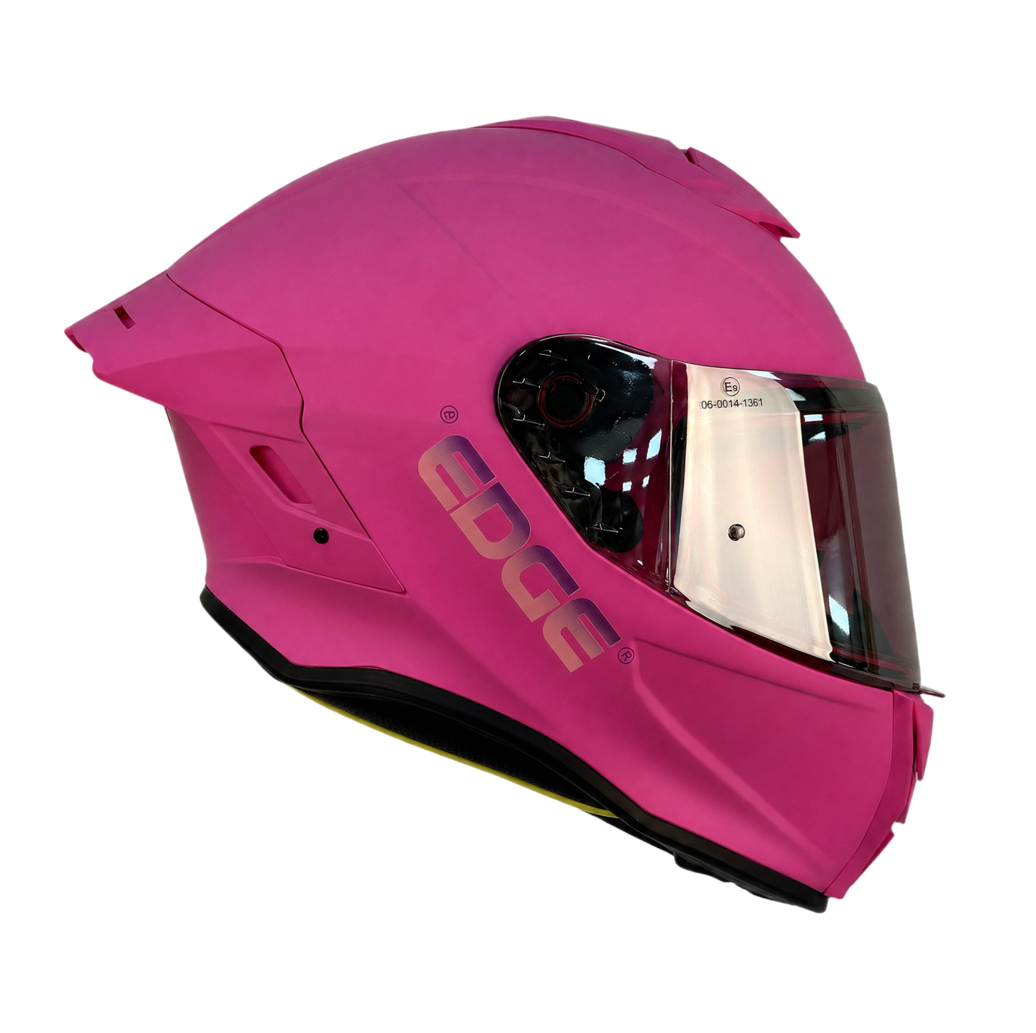 EDGE Shanghai Matte Pink — Aggressive Racing Full-Face