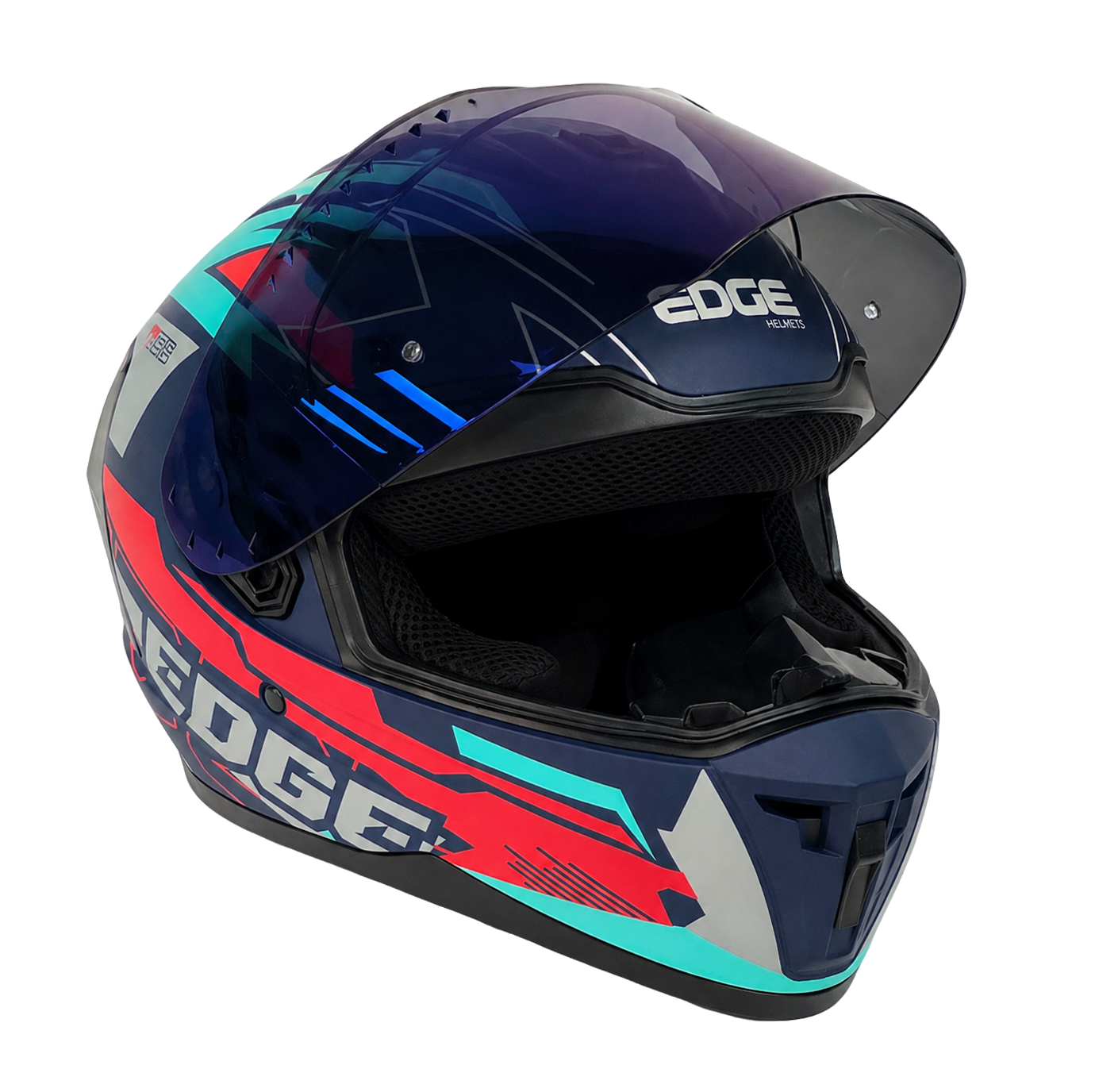 EDGE Extreme Matte Turquoise — Race-Inspired Full-Face