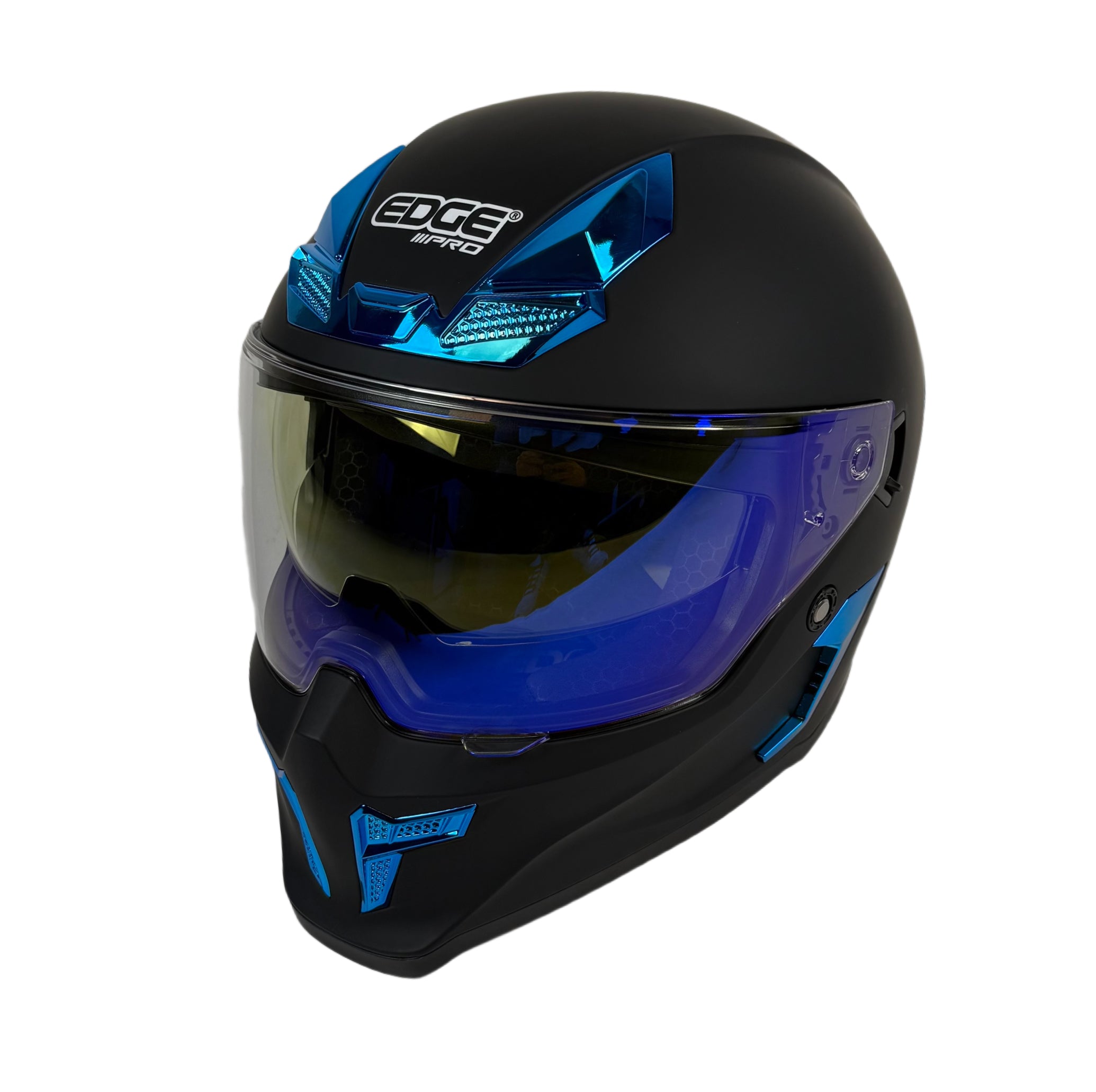 Vortex — Matte Black & Blue