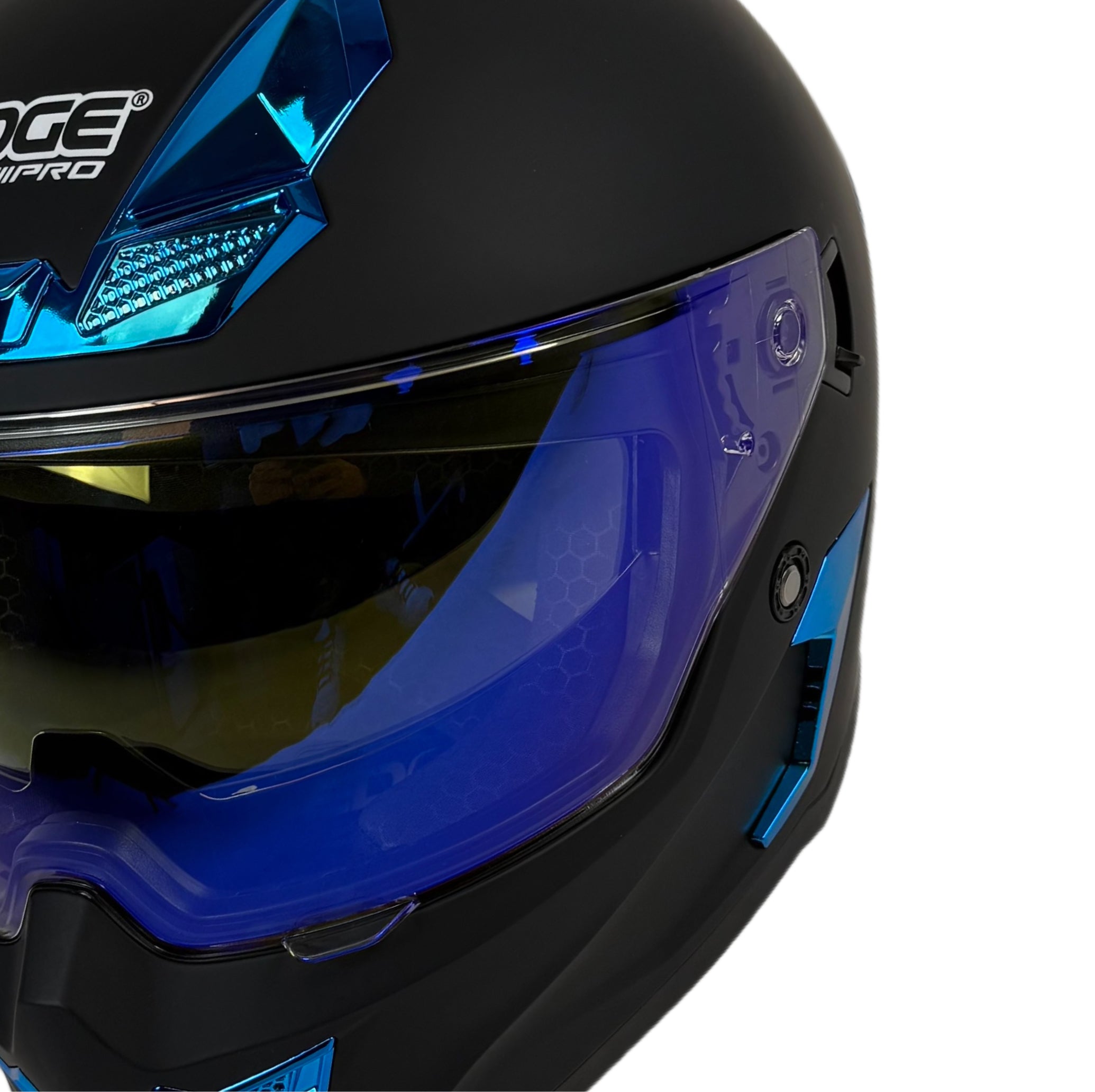 Vortex — Matte Black & Blue