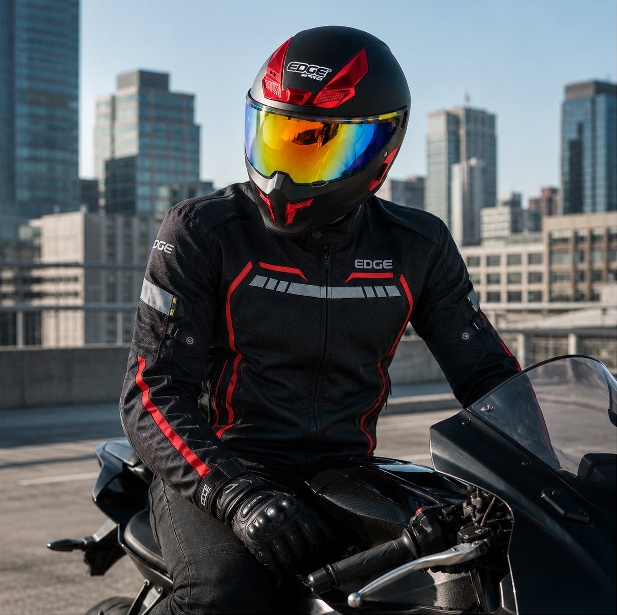 Vortex — Matte Black & Red